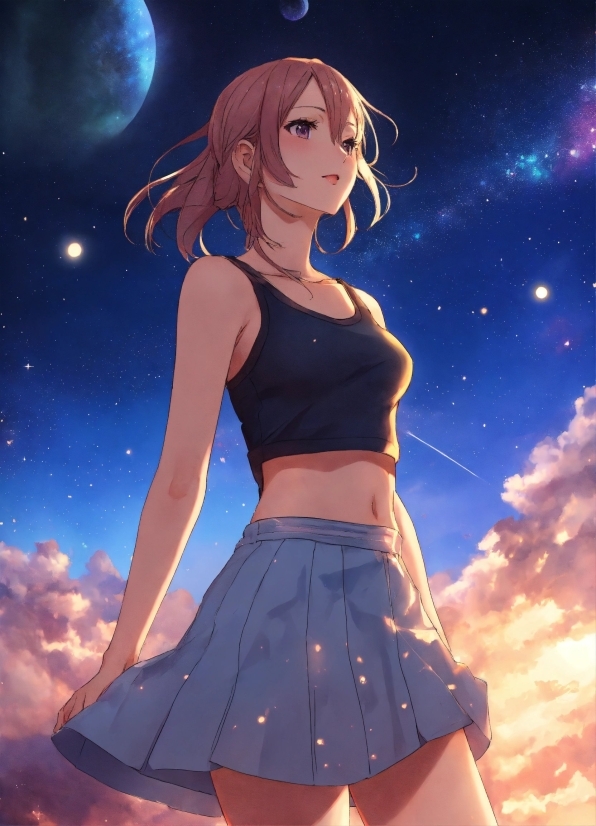 Hair, Cloud, Cartoon, Azure, Fashion, Sky