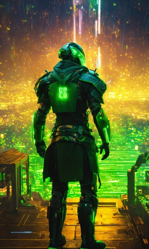 Light, Green, Cg Artwork, Art, Machine, Action Film