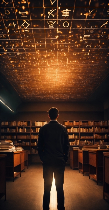 Clothing, Bookcase, Photograph, Shelf, Light, Lighting