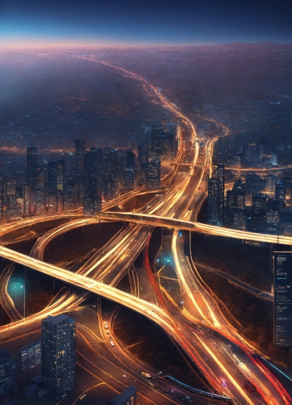 Sky, Light, Infrastructure, Road Surface, Electricity, Dusk