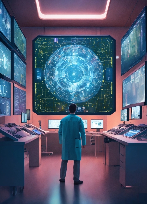 Table, Furniture, World, Desk, Computer, Lighting