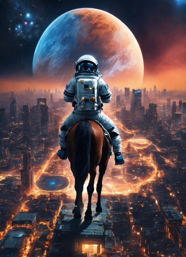 World, Horse, Light, Moon, Art, Cg Artwork