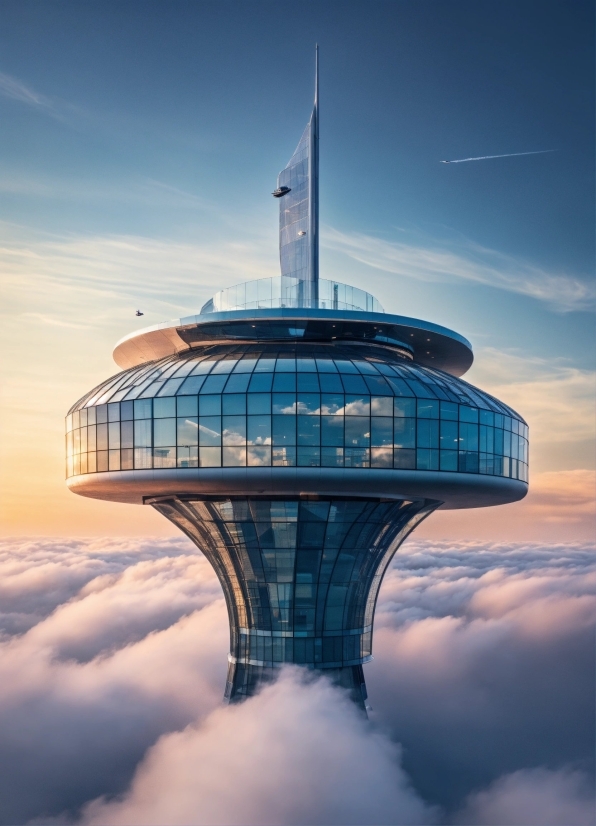 Cloud, Sky, Atmosphere, Skyscraper, Building, Tower