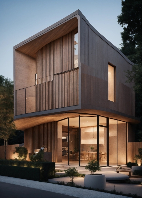 Plant, Sky, Building, Property, Window, Wood