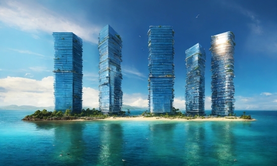 Water, Sky, Skyscraper, Cloud, Building, Water Resources