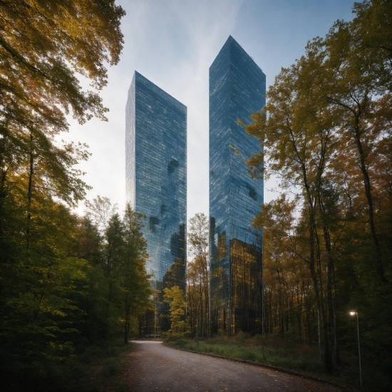 Skyscraper, Building, Sky, Atmosphere, Plant, Leaf