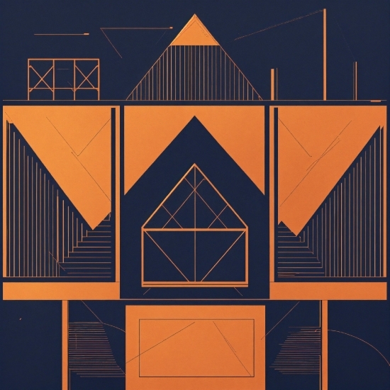 Product, Triangle, Orange, Wood, Font, Line