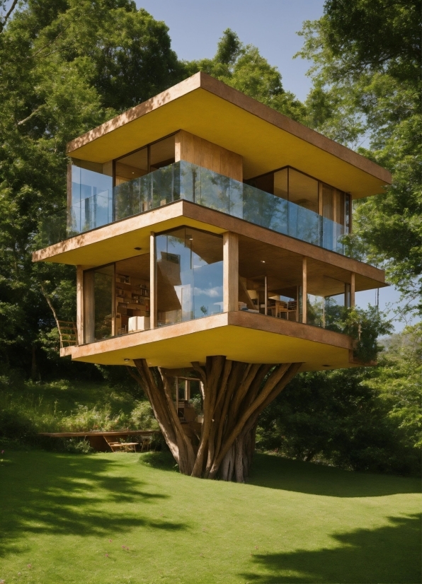 Plant, Building, Tree, Sky, Wood, House