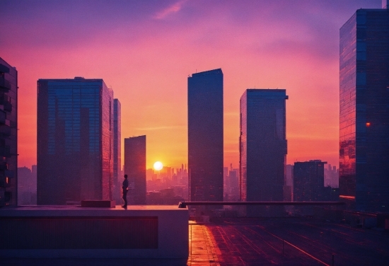 Cloud, Sky, Atmosphere, Building, Skyscraper, Afterglow