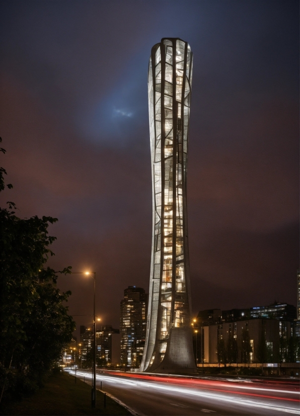 Sky, Building, Street Light, Tower, Skyscraper, Plant