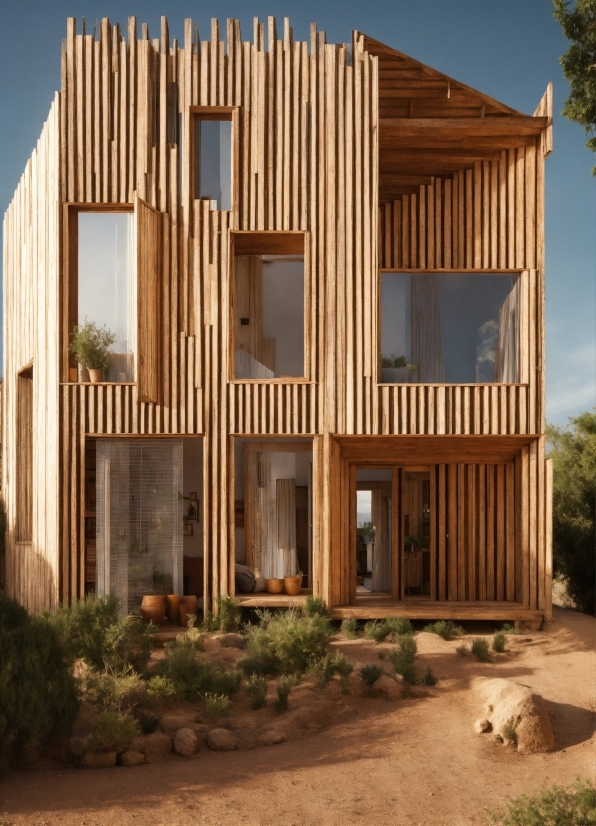 Plant, Sky, Window, Wood, Shade, Interior Design