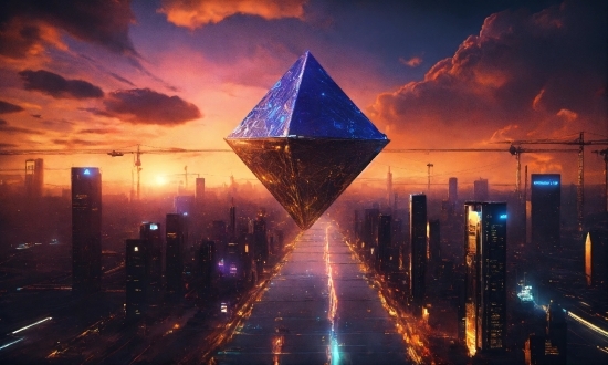 Cloud, Sky, Building, World, Dusk, Pyramid