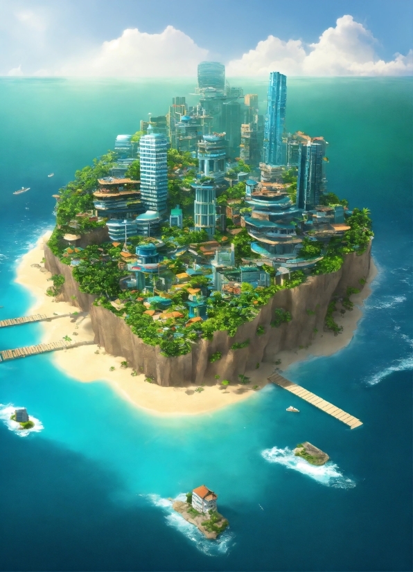 Water, Building, Skyscraper, Water Resources, Cloud, World