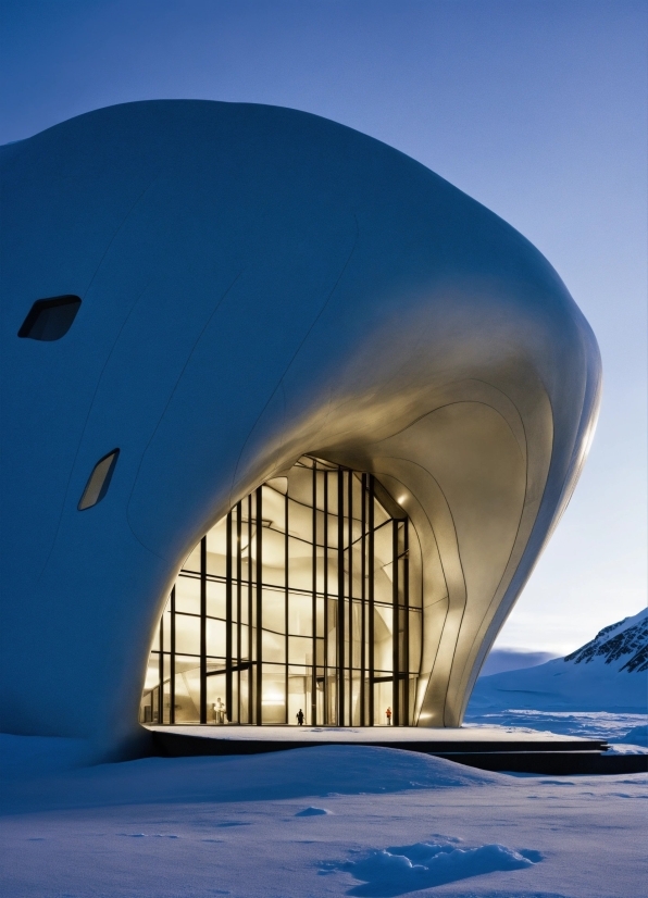 Sky, Blue, Building, Azure, House, Snow