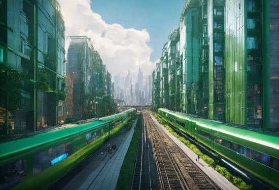 Building, Cloud, Sky, Daytime, Green, Infrastructure