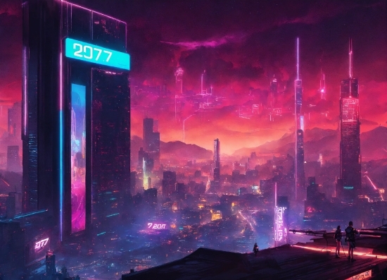 Building, Purple, World, Entertainment, Skyscraper, Cityscape