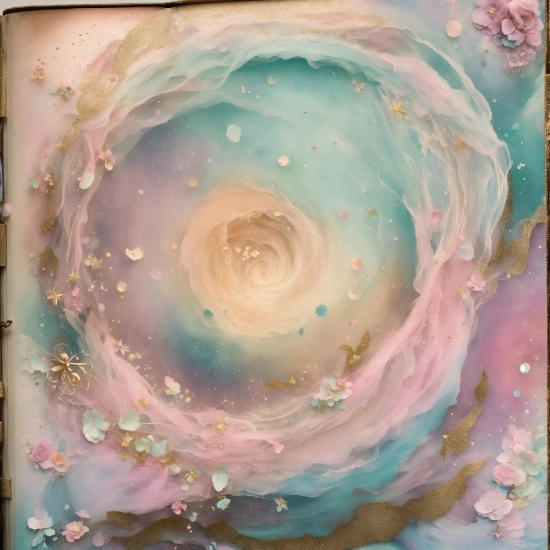 Liquid, Art, Painting, Spiral, Circle, Petal