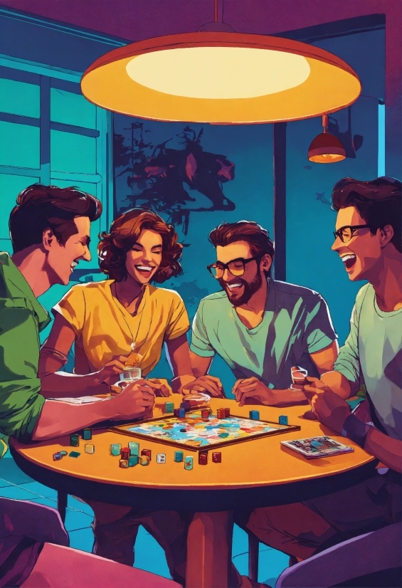 Smile, Table, Sharing, Leisure, Fun, Art