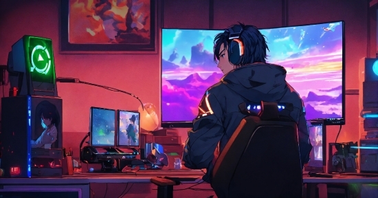 Purple, Computer, Table, Entertainment, Personal Computer, Gadget