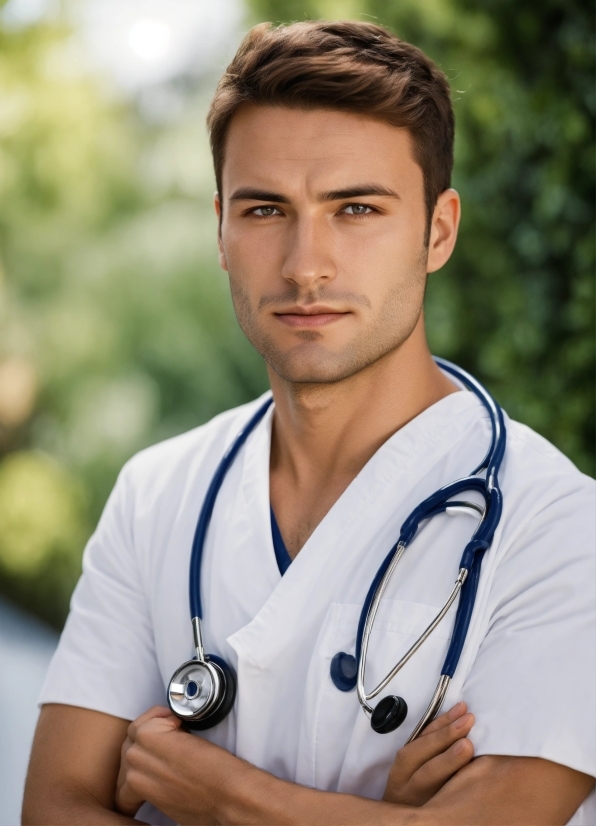 Hair, Gesture, Stethoscope, Health Care, White Coat, Eyelash