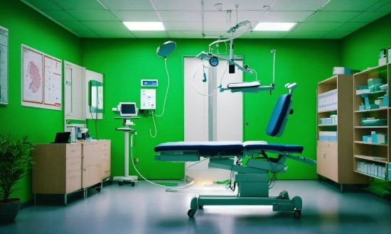 Green, Building, Interior Design, Floor, Wall, Health Care