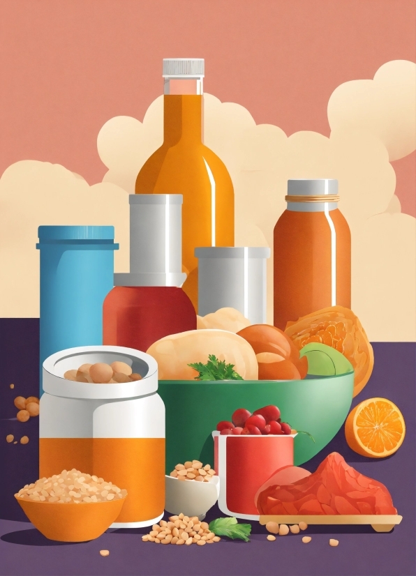 Liquid, Food, Bottle, Tableware, Drinkware, Orange