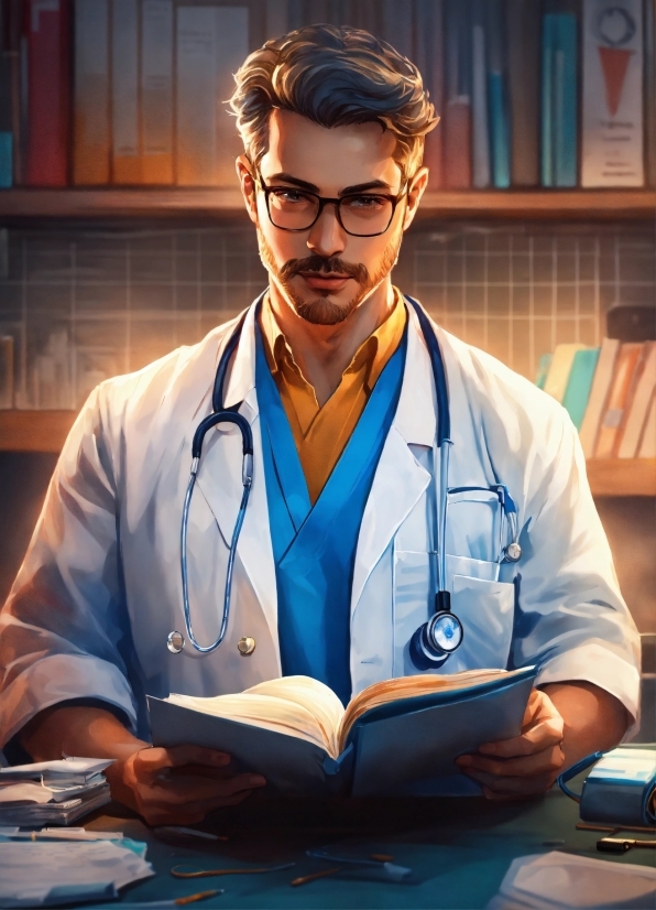 Glasses, Vision Care, Book, Eyewear, Collar, Stethoscope