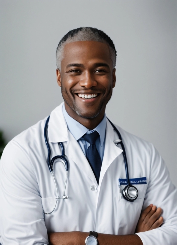 Smile, Watch, Dress Shirt, Sleeve, Gesture, Stethoscope