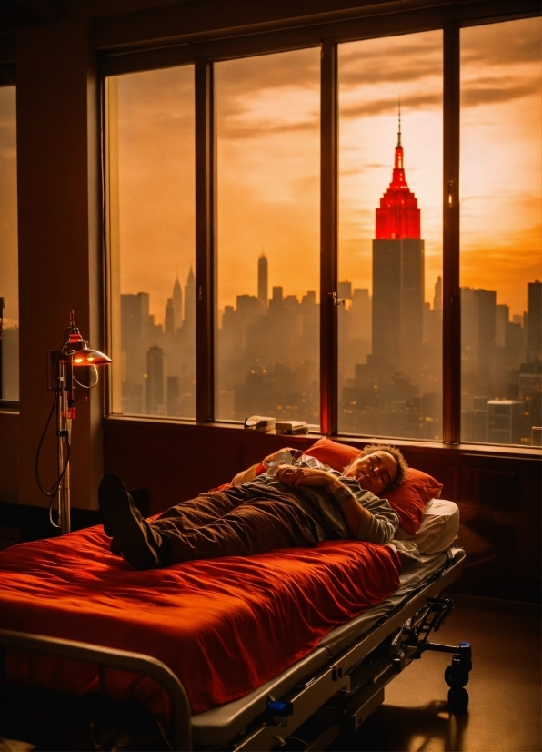 Building, Light, Window, Comfort, Orange, Textile