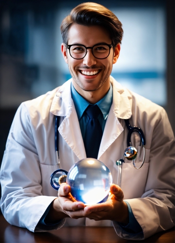 Smile, Glasses, Helmet, White Coat, Vision Care, Health Care