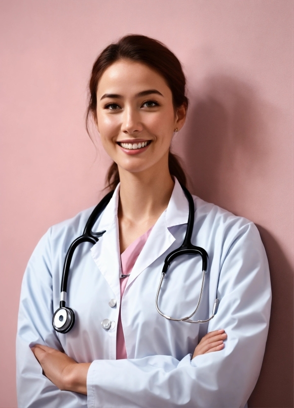 Hair, Smile, Sleeve, Gesture, Health Care, Stethoscope