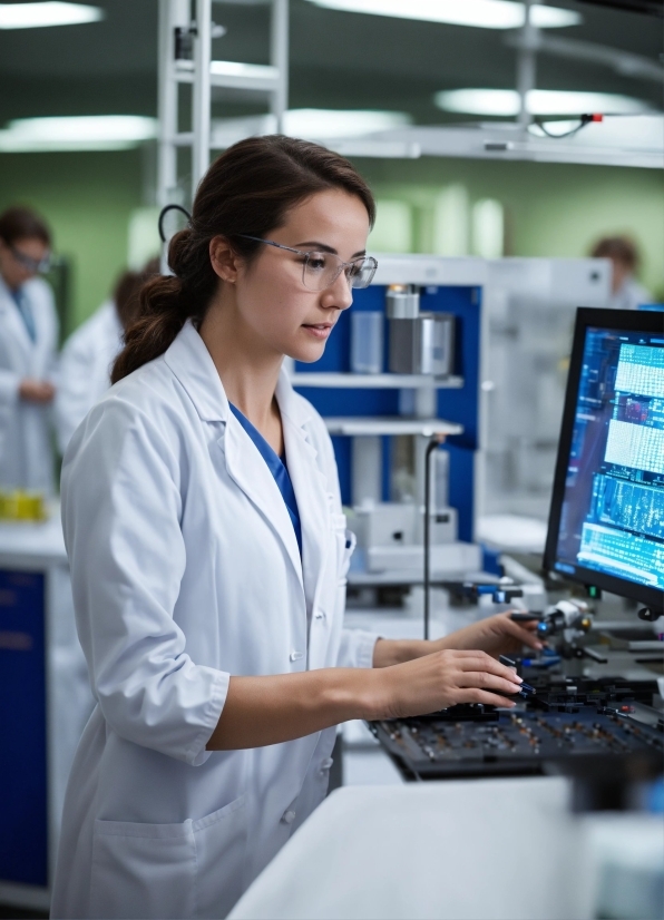 Computer, Personal Computer, Computer Keyboard, Computer Monitor, White Coat, Peripheral