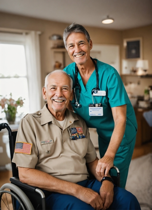 Smile, Chair, Gesture, Military Person, Plant, Wheel