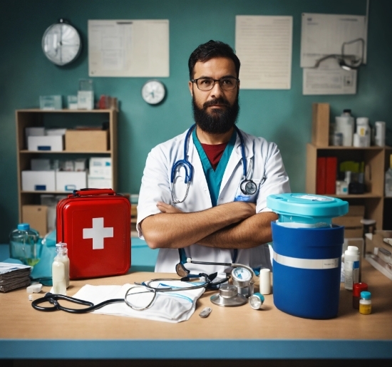 Glasses, Table, Vision Care, Beard, Clock, Shelf