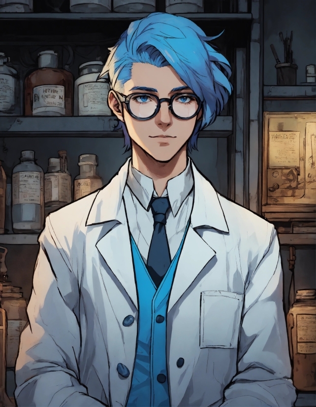 Face, Glasses, Vision Care, Blue, Dress Shirt, Jaw