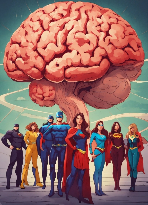 Muscle, Brain, Organ, Human, Human Body, Cartoon