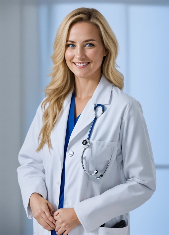 Smile, Coat, White Coat, Neck, Human Body, Health Care