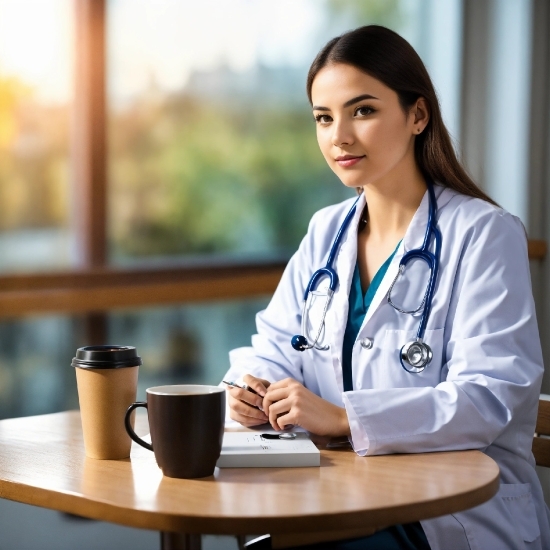 Table, Tableware, Drinkware, White Coat, Sleeve, Cup