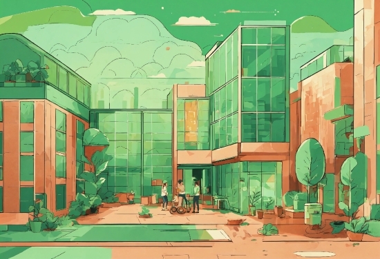 Building, Green, Window, Urban Design, Architecture, Biome