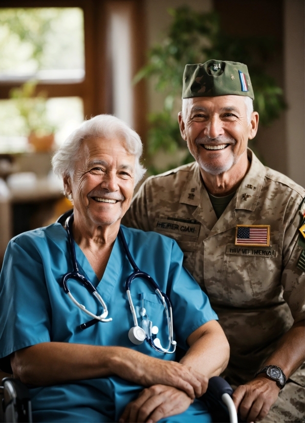 Smile, Facial Expression, Cap, Military Uniform, Military Person, Gesture