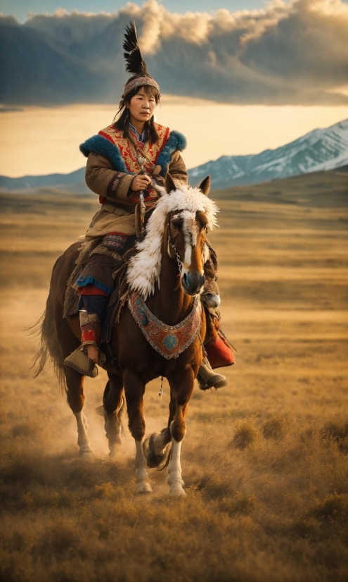 Cloud, Sky, Horse, Working Animal, Outdoor Recreation, Mountain