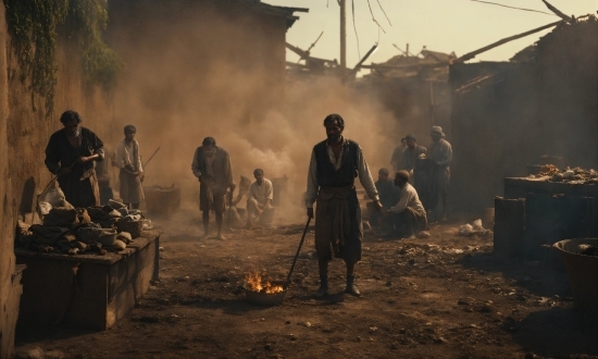 Temple, Rural Area, Morning, Adaptation, Event, Pollution