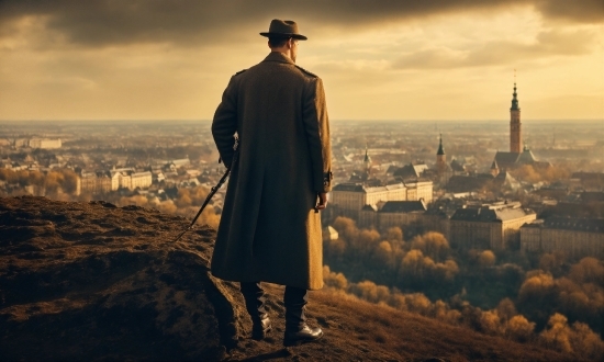 Cloud, Sky, Frock Coat, Standing, Building, Tower