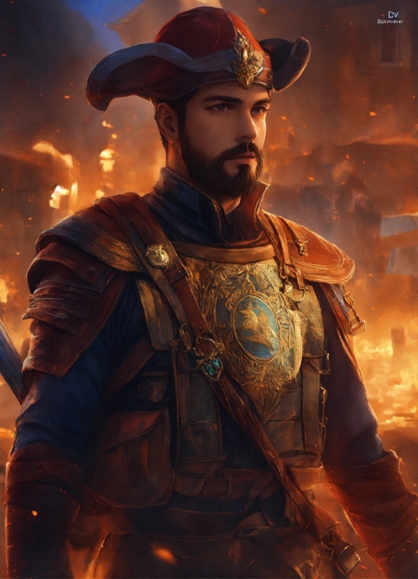 Beard, Breastplate, Cg Artwork, Art, Hat, Armour