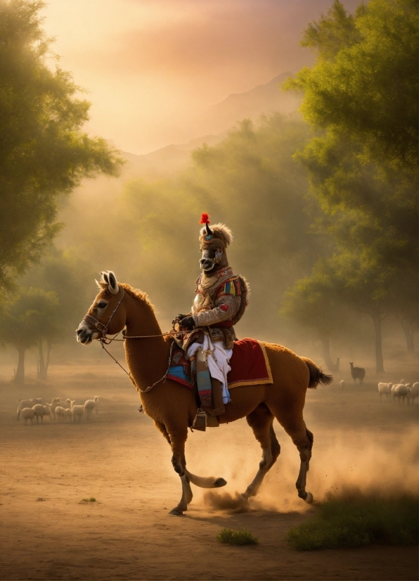 Horse, Ecoregion, Vertebrate, Sky, Cloud, Horse Tack