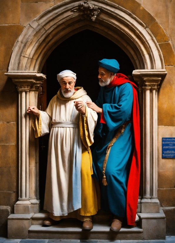 Blue, Temple, Vestment, Event, Window, Religious Institute