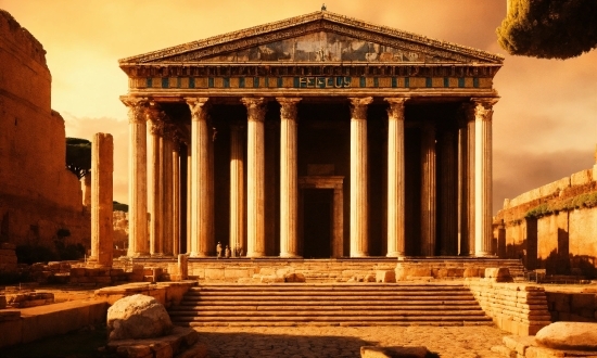 Sky, Light, Building, Temple, Ancient Greek Temple, Landmark