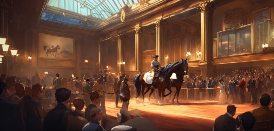 Clothing, Horse, Window, Entertainment, Building, Suit