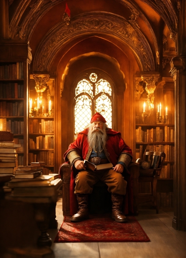 Temple, Interior Design, Building, Window, Bookcase, Bench