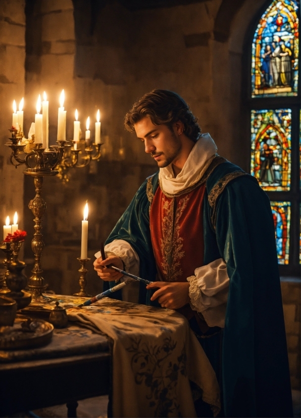 Candle, Window, Temple, Wax, Vestment, Table